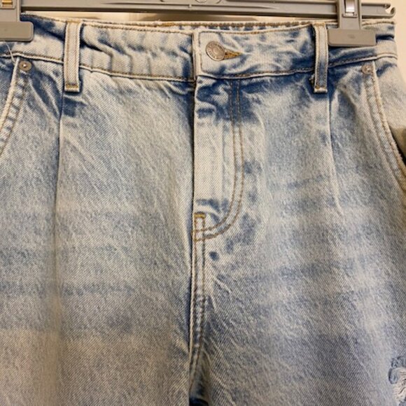 Free People Kinsey High Rise Cropped Wide Leg Jeans True Blue Size 26 - Picture 4 of 16